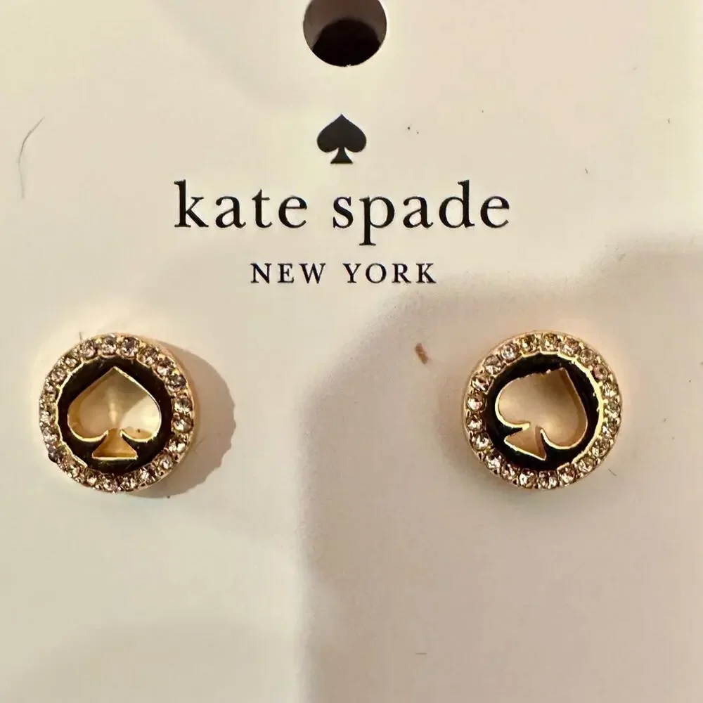 Kate Spade Spot The Spade Pave Halo Spade Studs